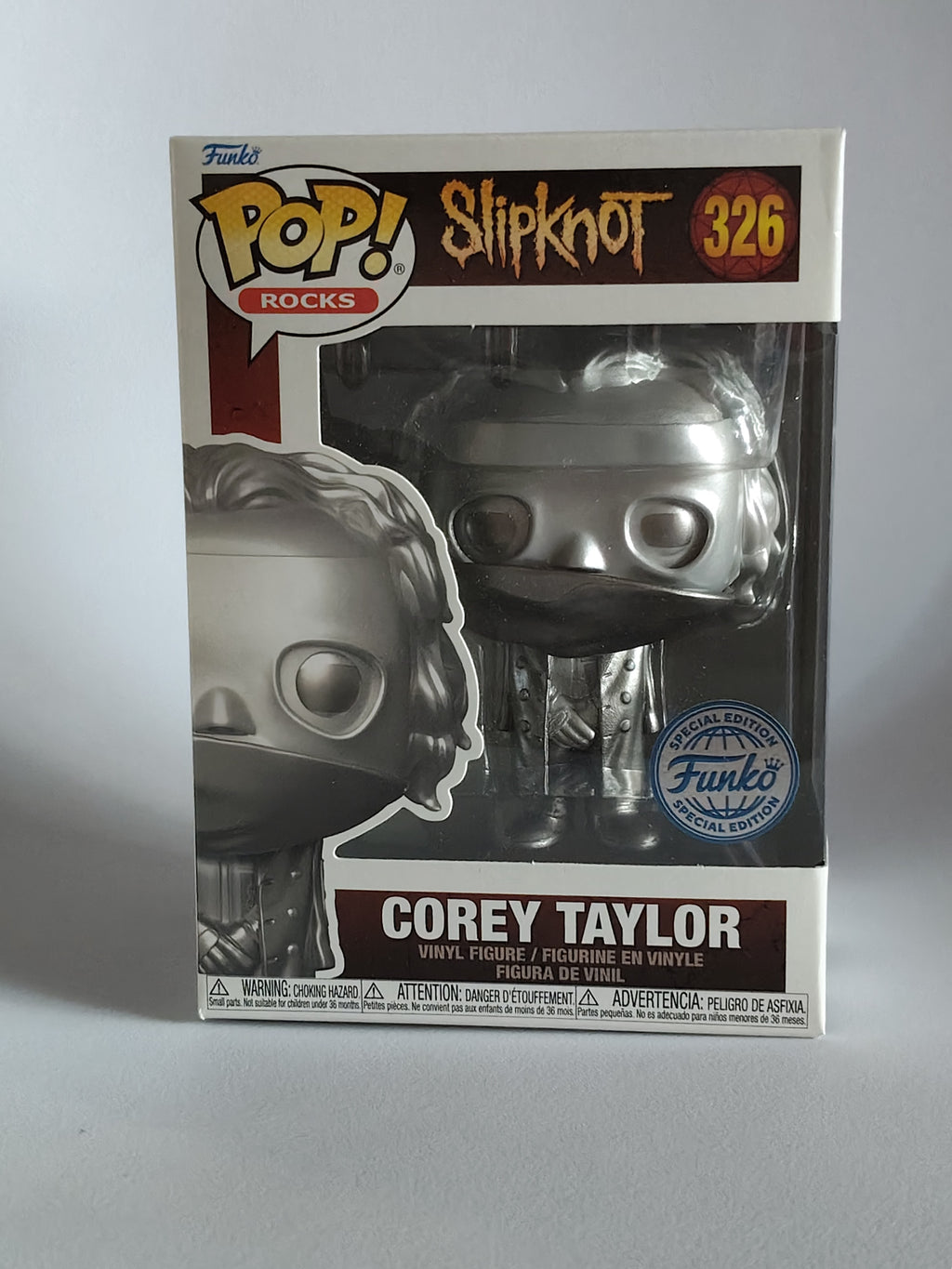 Funko Pop! Rocks: Slipknot – Corey Taylor (Metallic) #326 Special Edition