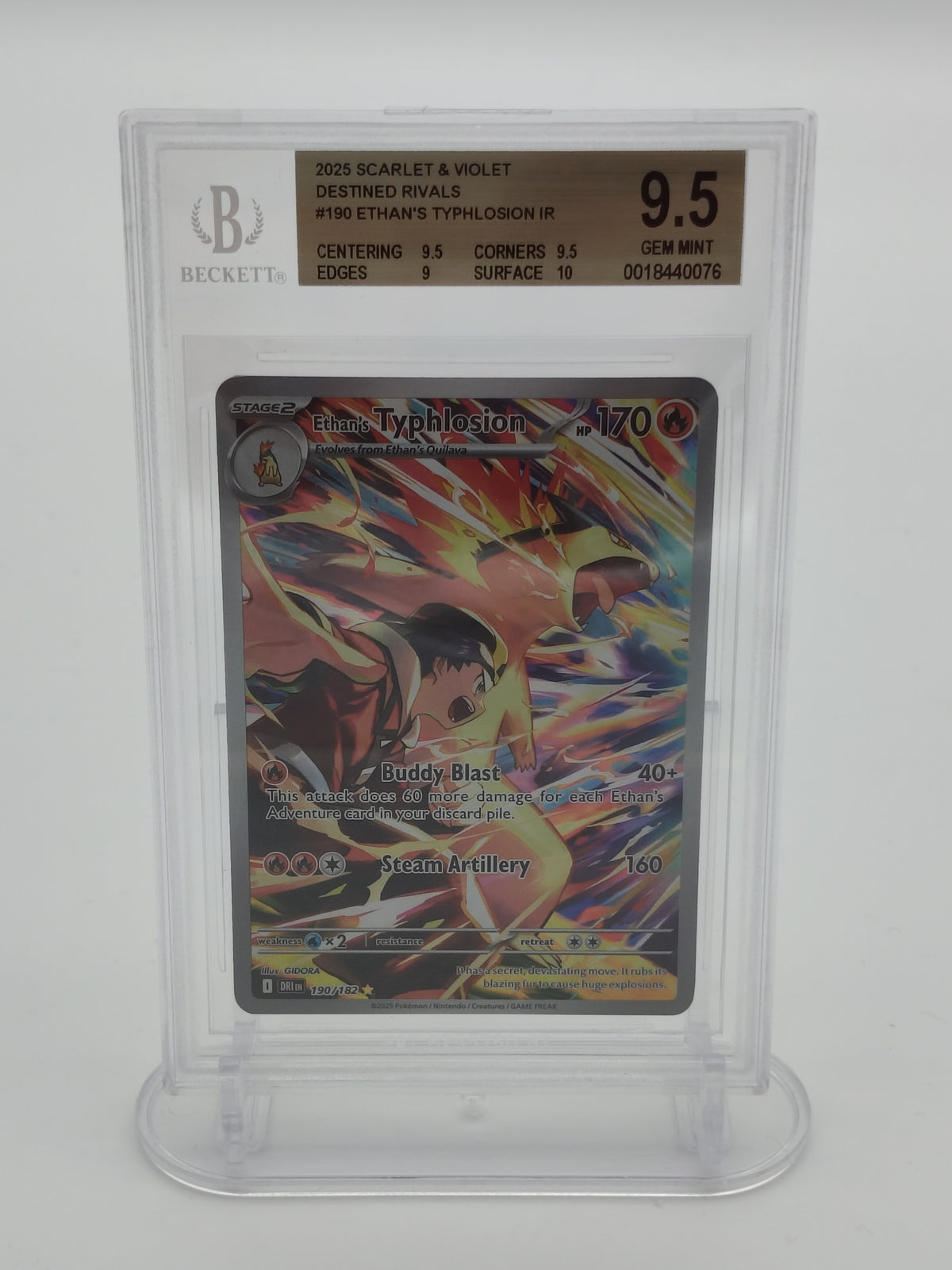 Pokémon TCG: Ethan's Typhlosion Illustration Rare 190/182 (Destined Rivals) – BGS 9.5 Gem Mint