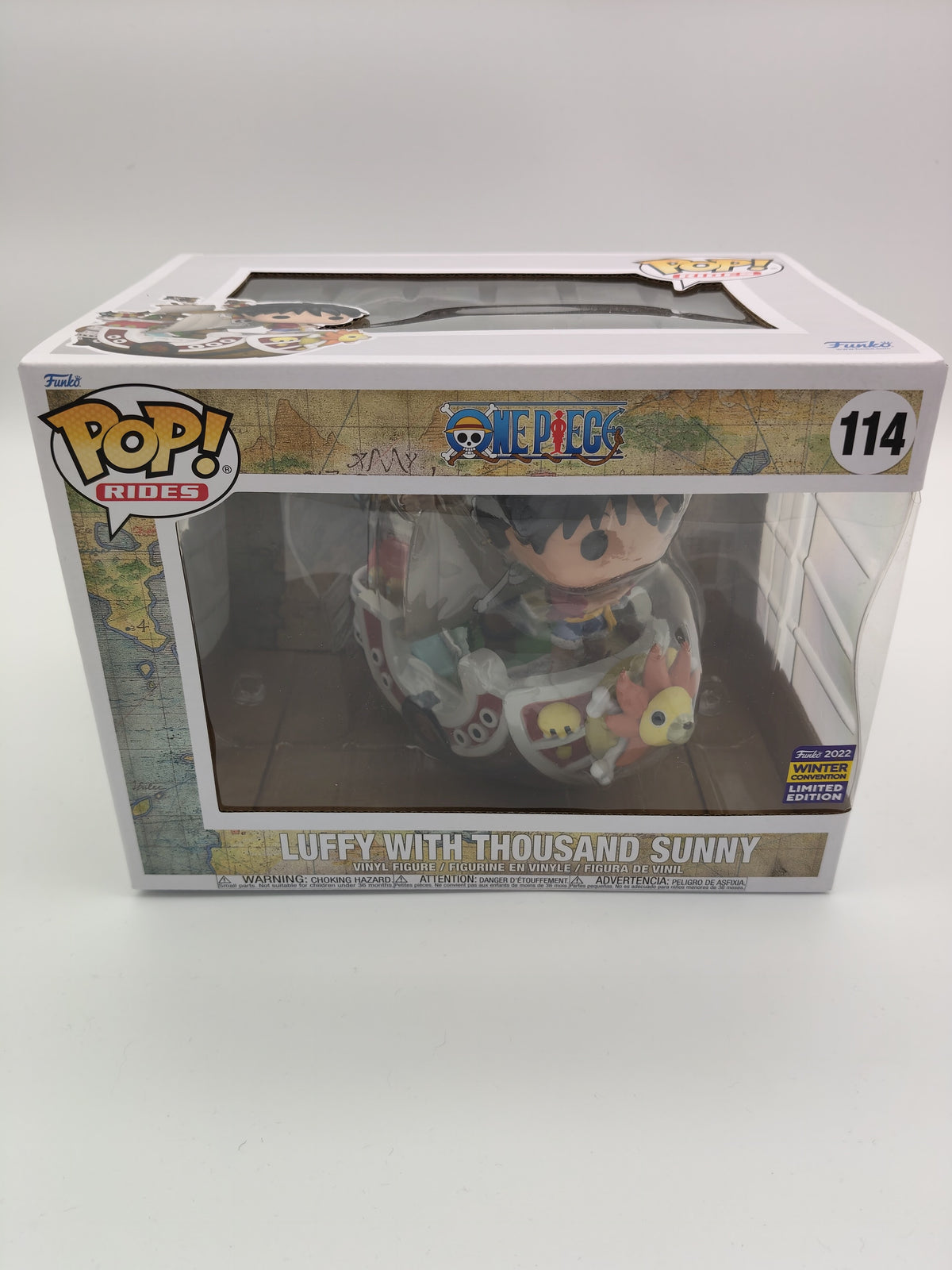 Funko Pop! Rides: One Piece – Luffy with Thousand Sunny #114 (2022 Winter Convention Exclusive)