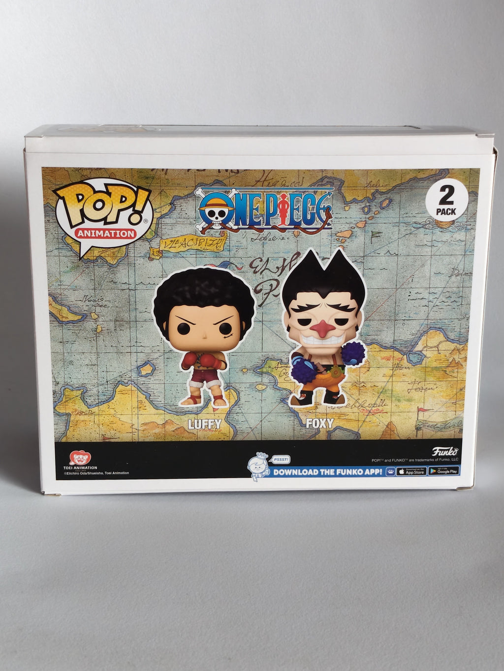 Funko Pop! Animation: One Piece – Luffy & Foxy (Battle Damaged) 2-Pack (Special Edition Exclusive)