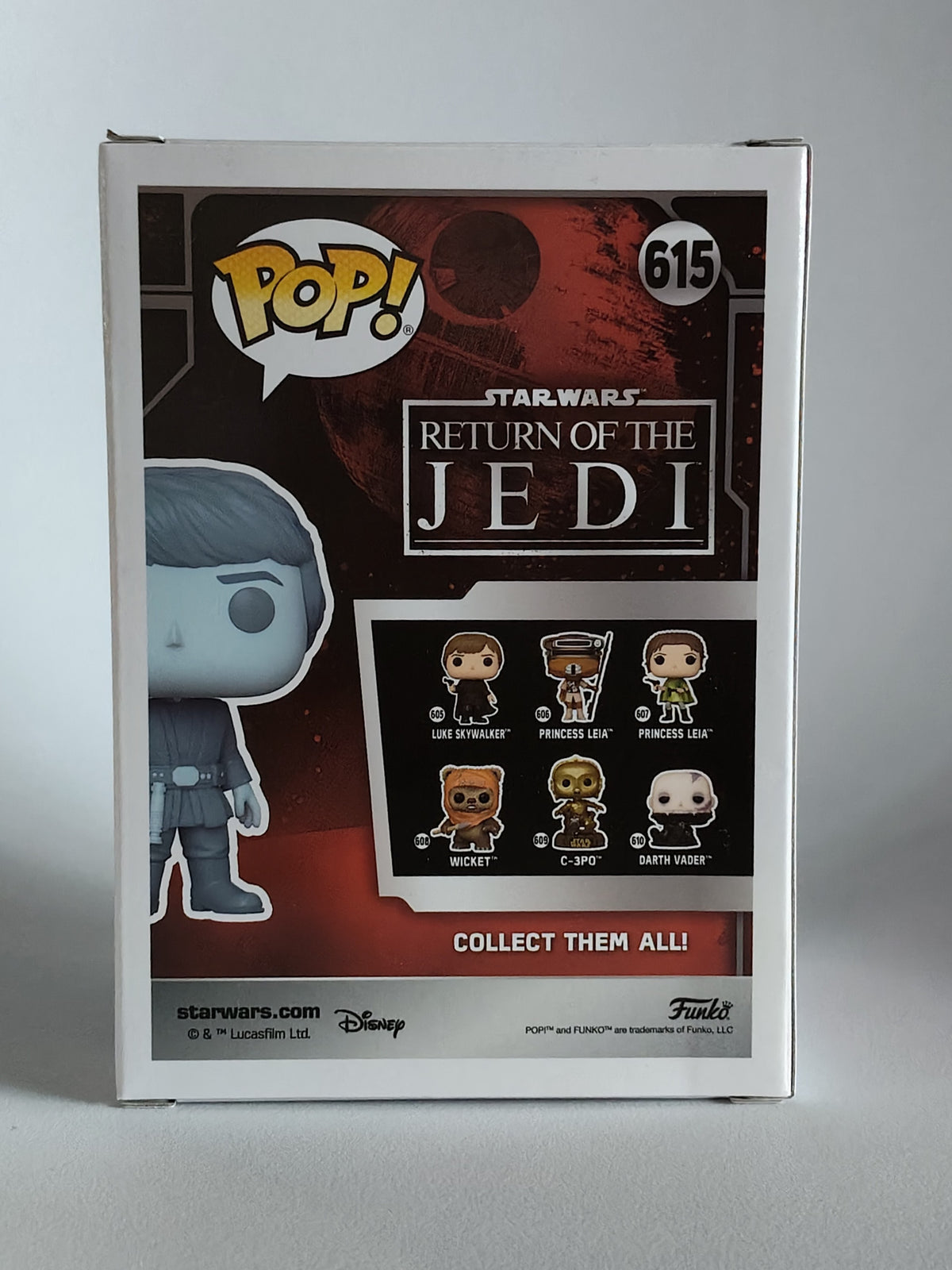 Funko Pop! Star Wars: Return of the Jedi 40th – Holographic Luke Skywalker (Glow in the Dark) #615 Special Edition (Near Mint)