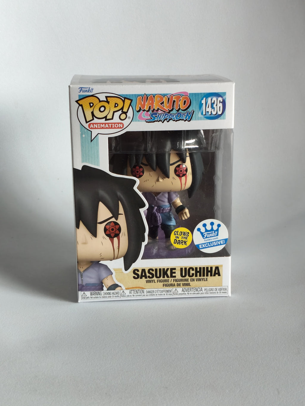 Funko Pop! Animation: Naruto Shippuden – Sasuke Uchiha #1436 (Glows in the Dark / Funko Shop Exclusive)