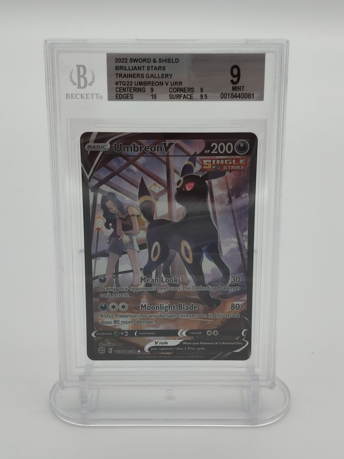 Pokémon TCG: Umbreon V Trainer Gallery TG22/TG30 (Brilliant Stars) – BGS 9 Mint