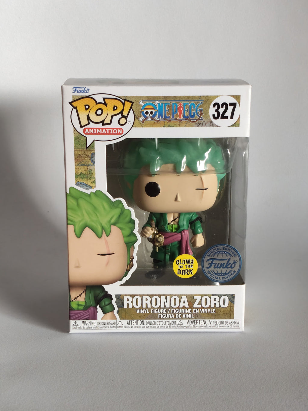 Funko Pop! Animation: One Piece – Roronoa Zoro #327 (Glow in the Dark Exclusive)